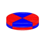 Neodymium magnet with multi-pole axial multipole magnetization, illustrating the distribution of magnetic poles for enhanced magnetic field performance.